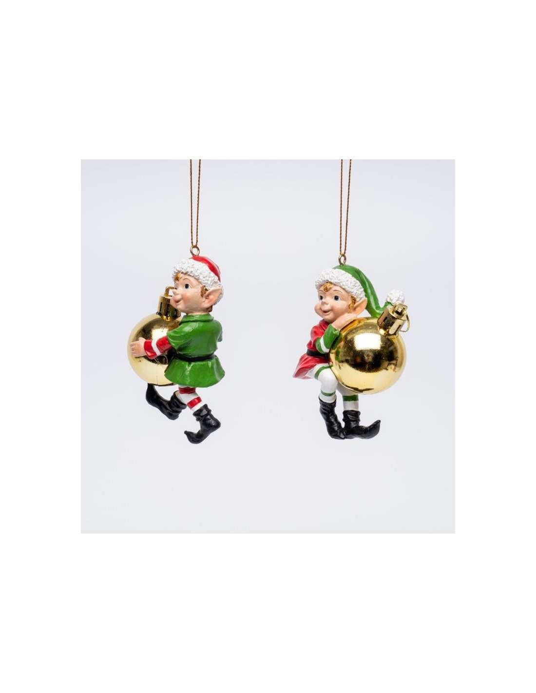 PENDENTE ELFO PEPPER SFERA ORO 10CM ASSORTITO