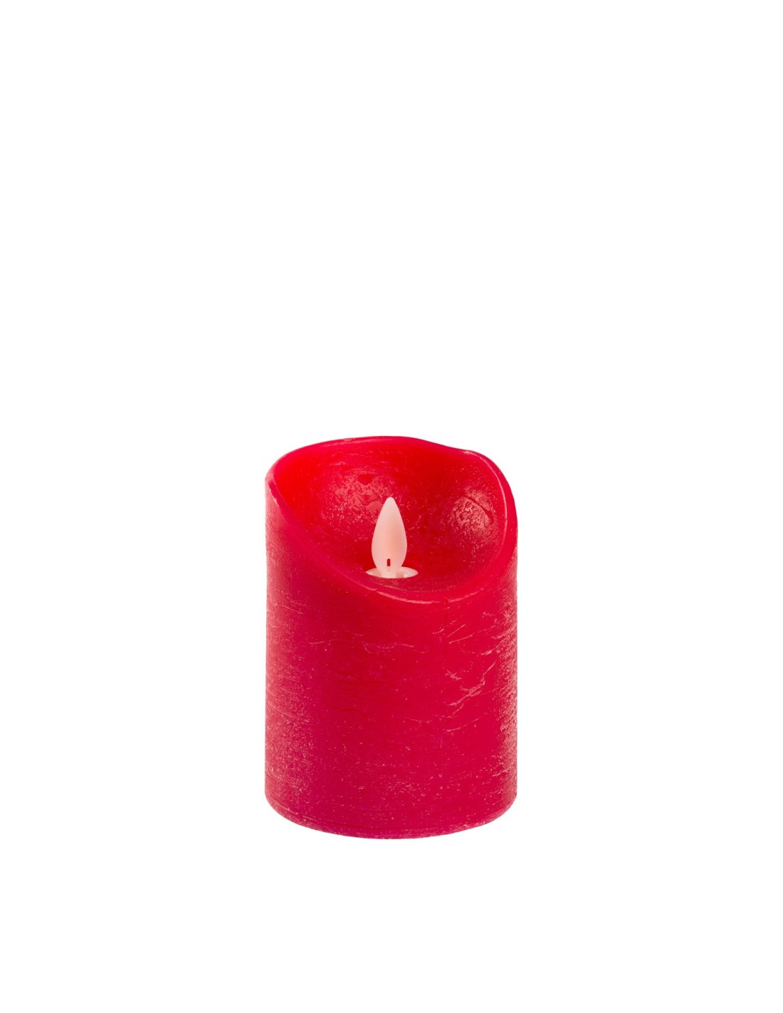 Candela Rossa Moving Flame Ø7,5xH10cm | Shopincasa.it