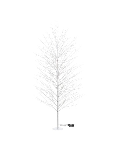 LUCI DI NATALE: vendita online Albero Ramo Tiglio Bianco H200cm con 1120 MicroLED FlashLED in offerta
