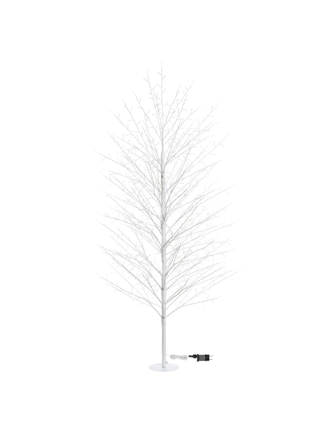 LUCI DI NATALE: vendita online Albero Ramo Tiglio Bianco H200cm con 1120 MicroLED FlashLED in offerta