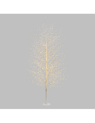 LUCI DI NATALE: vendita online Albero Ramo Tiglio Bianco H200cm con 1120 MicroLED FlashLED in offerta