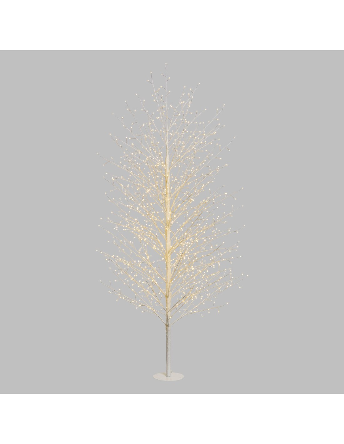 LUCI DI NATALE: vendita online Albero Ramo Tiglio Bianco H200cm con 1120 MicroLED FlashLED in offerta