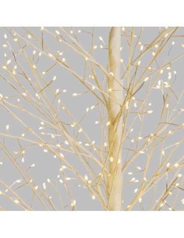 LUCI DI NATALE: vendita online Albero Ramo Tiglio Bianco H200cm con 1120 MicroLED FlashLED in offerta