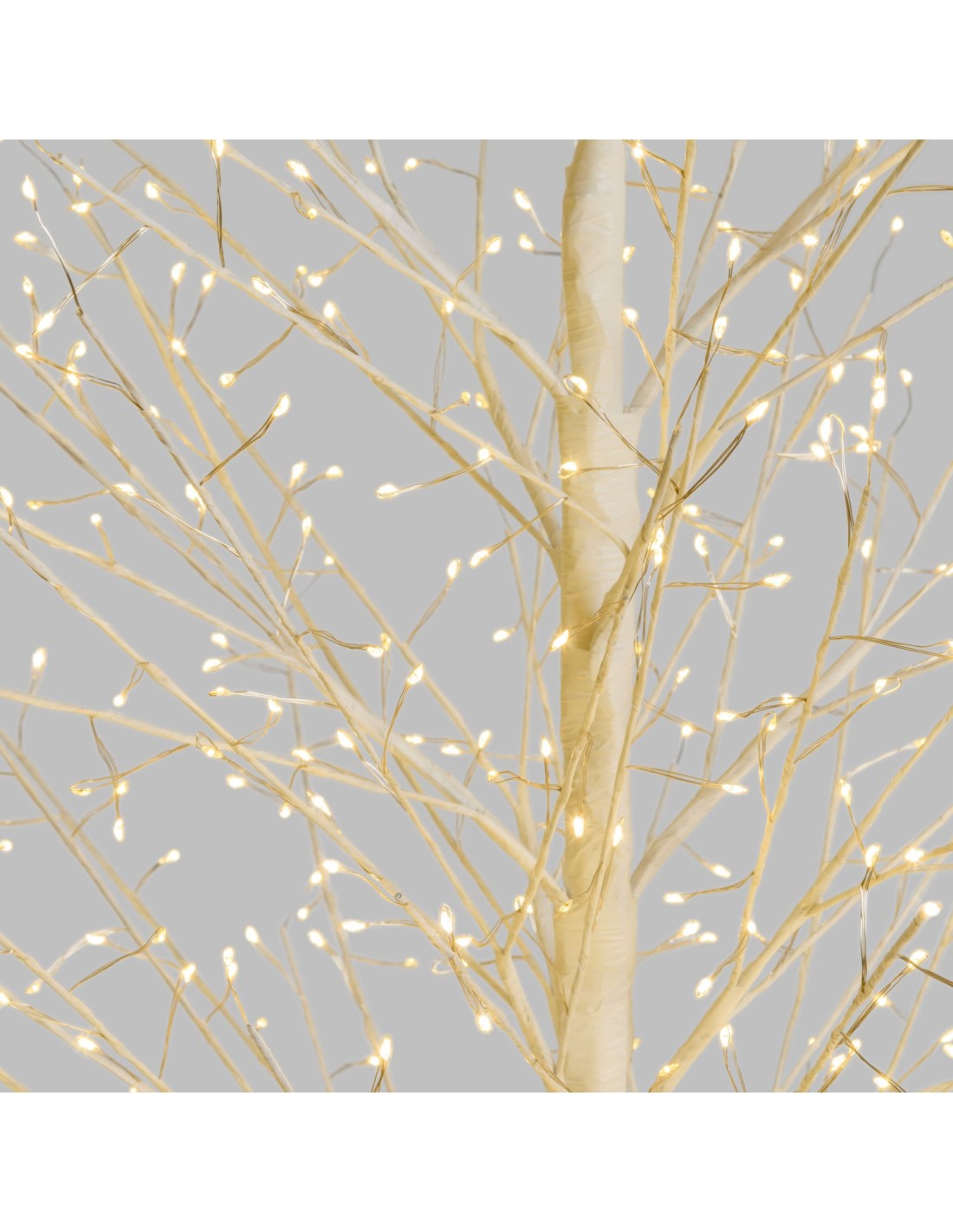 LUCI DI NATALE: vendita online Albero Ramo Tiglio Bianco H200cm con 1120 MicroLED FlashLED in offerta