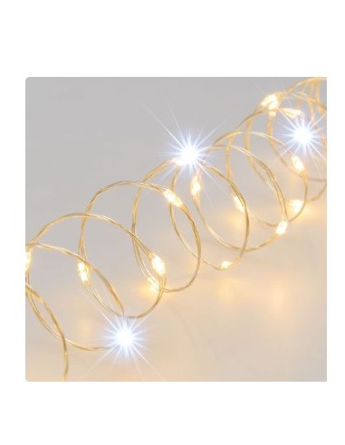 LUCI DI NATALE: vendita online Luci di Natale Catena 400 MicroLED FlashLED con Bobina, La Magia di Natale Argentea in offerta