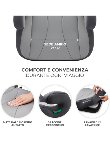 Kinderkraft I-BOOST Rialzo per Auto I-Size con ISOFIX 135-150 cm | ShopInCasa