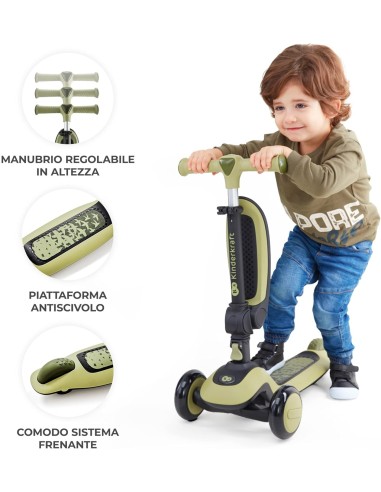 BICI - PRIMI PASSI - AUTO: vendita online Kinderkraft HALLEY Monopattino e Bicicletta Senza Pedali 2-in-1 – Bianco in offerta