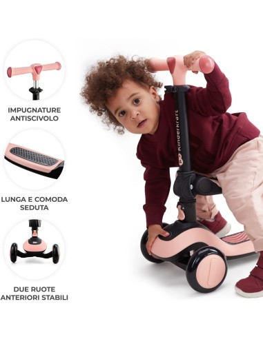 BICI - PRIMI PASSI - AUTO: vendita online Kinderkraft HALLEY Monopattino e Bicicletta Senza Pedali 2-in-1 – Bianco in offerta