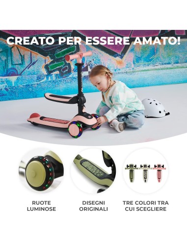 BICI - PRIMI PASSI - AUTO: vendita online Kinderkraft HALLEY Monopattino e Bicicletta Senza Pedali 2-in-1 – Bianco in offerta