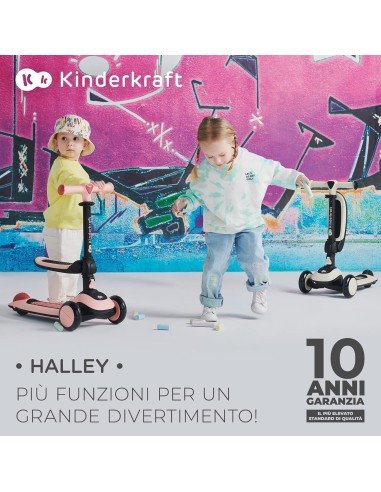 BICI - PRIMI PASSI - AUTO: vendita online Kinderkraft HALLEY Monopattino e Bicicletta Senza Pedali 2-in-1 – Bianco in offerta