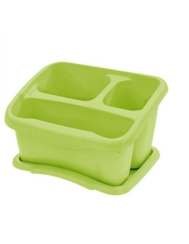 CESTELLO MULTIUSO VERDE CON VASSOIO COVER LINE