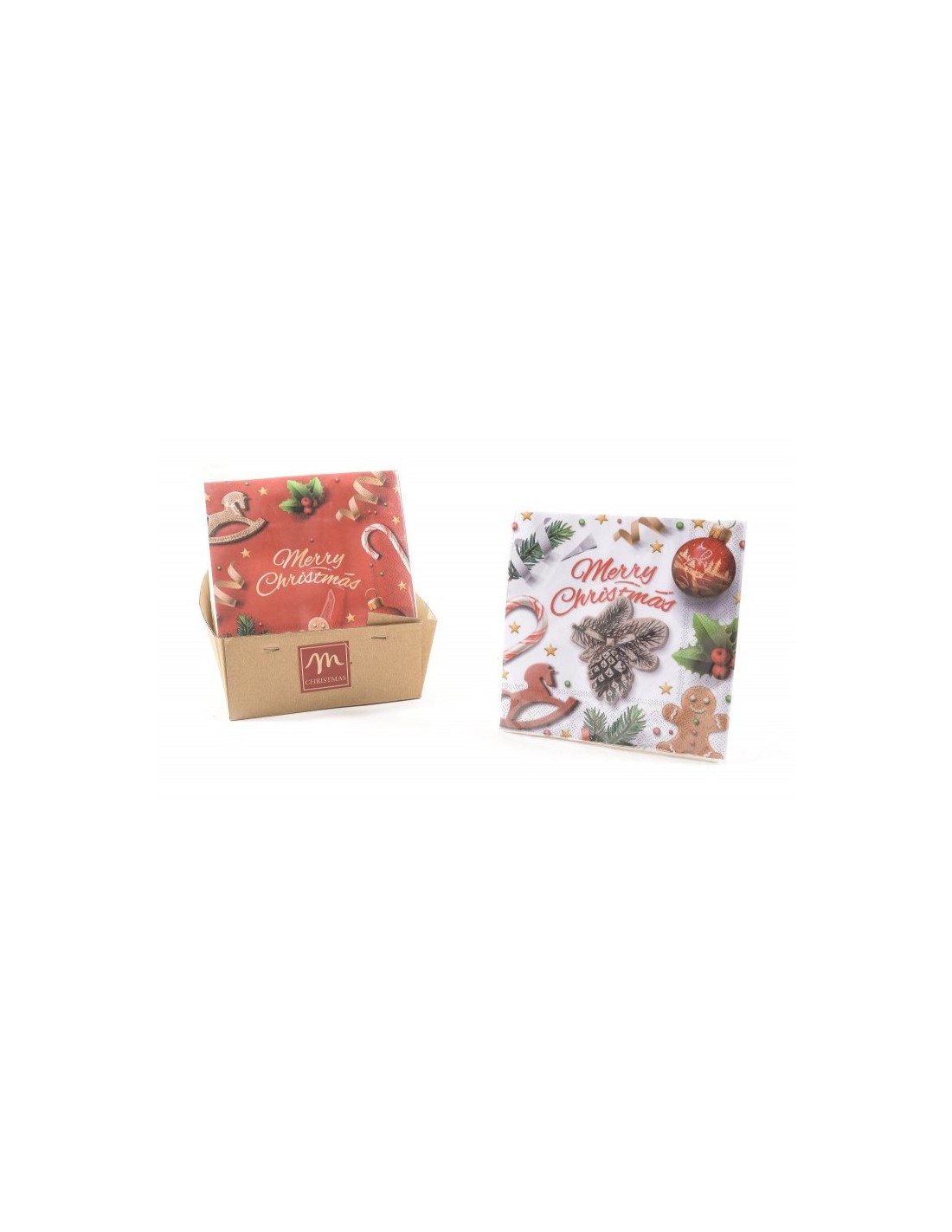 OGGETTISTICA NATALE: vendita online Confezione di 20 Tovaglioli Natalizi 33x33cm - La Magia di Natale per la tua tavola in of...