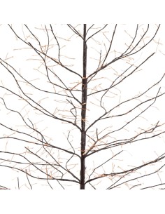 LUCI DI NATALE: vendita online Albero Ramo Tiglio Marrone 200cm con 1120 MicroLED FlashLED, IP44, Base in Metallo, Rami Model...