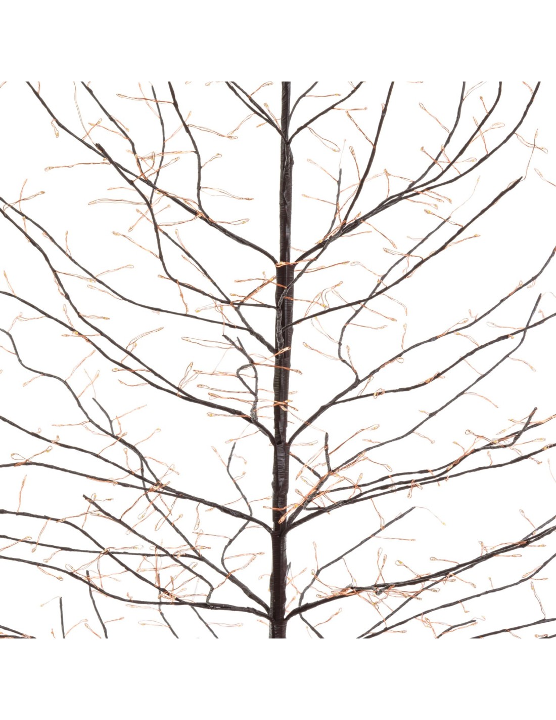 LUCI DI NATALE: vendita online Albero Ramo Tiglio Marrone 200cm con 1120 MicroLED FlashLED, IP44, Base in Metallo, Rami Model...