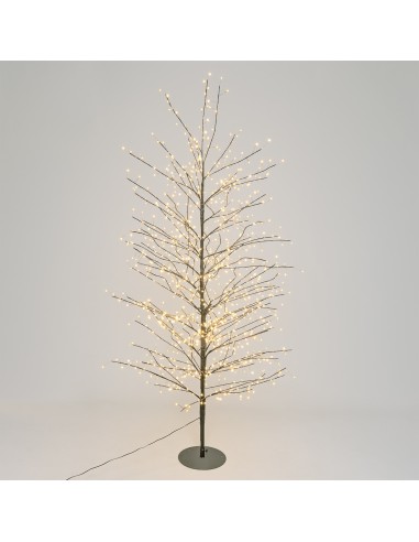 LUCI DI NATALE: vendita online Albero Ramo Tiglio Marrone 200cm con 1120 MicroLED FlashLED, IP44, Base in Metallo, Rami Model...