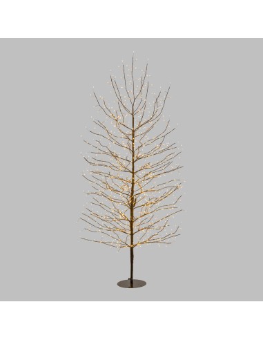 LUCI DI NATALE: vendita online Albero Ramo Tiglio Marrone 200cm con 1120 MicroLED FlashLED, IP44, Base in Metallo, Rami Model...