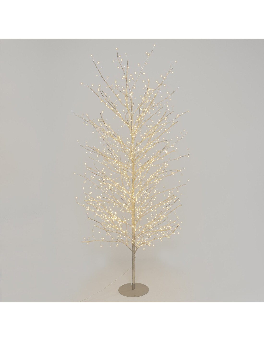 LUCI DI NATALE: vendita online Albero Ramo Tiglio Champagne 200cm con 1120 MicroLED FlashLED in offerta
