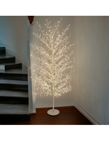LUCI DI NATALE: vendita online Albero Ramo Tiglio Champagne 200cm con 1120 MicroLED FlashLED in offerta