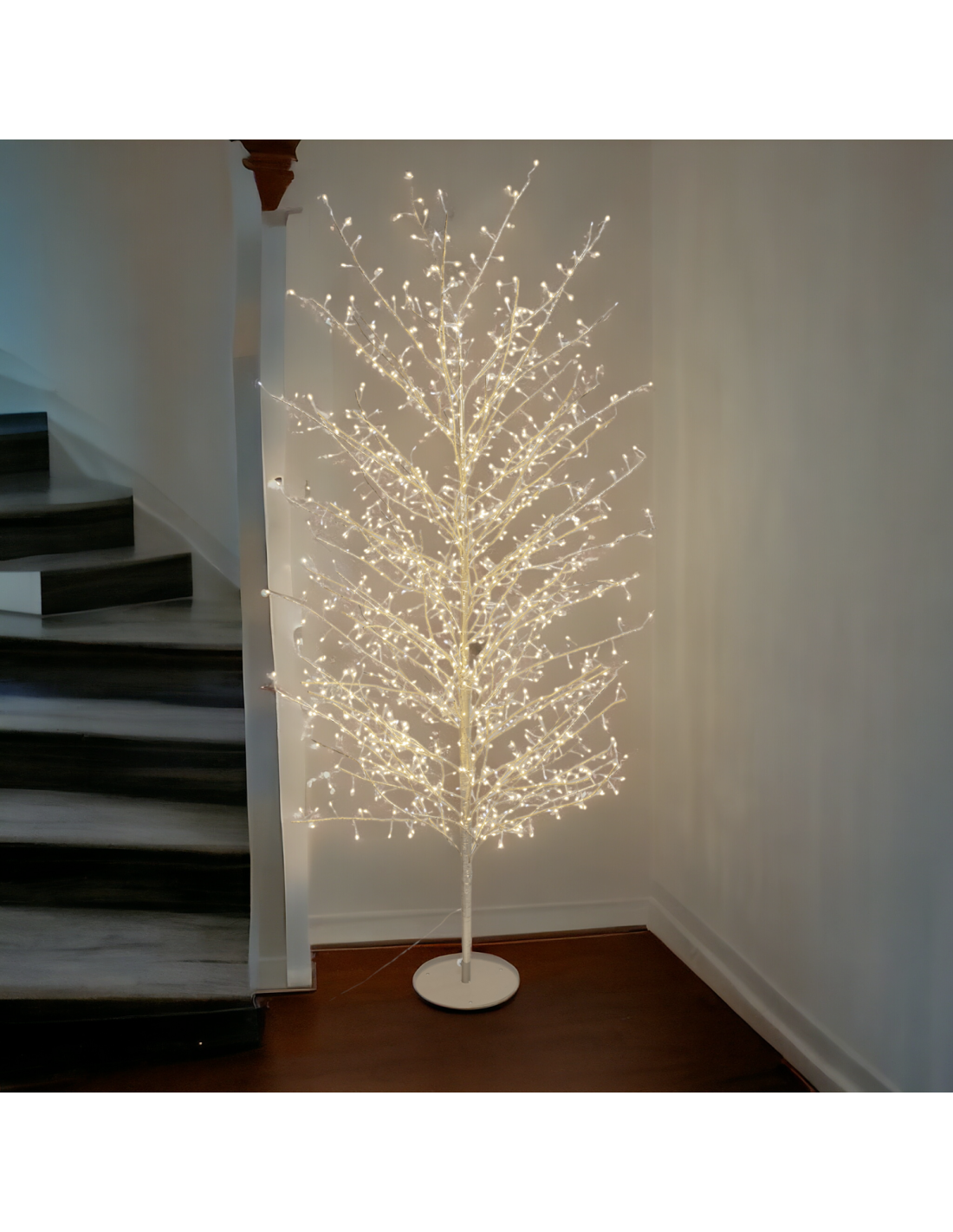 LUCI DI NATALE: vendita online Albero Ramo Tiglio Champagne 200cm con 1120 MicroLED FlashLED in offerta