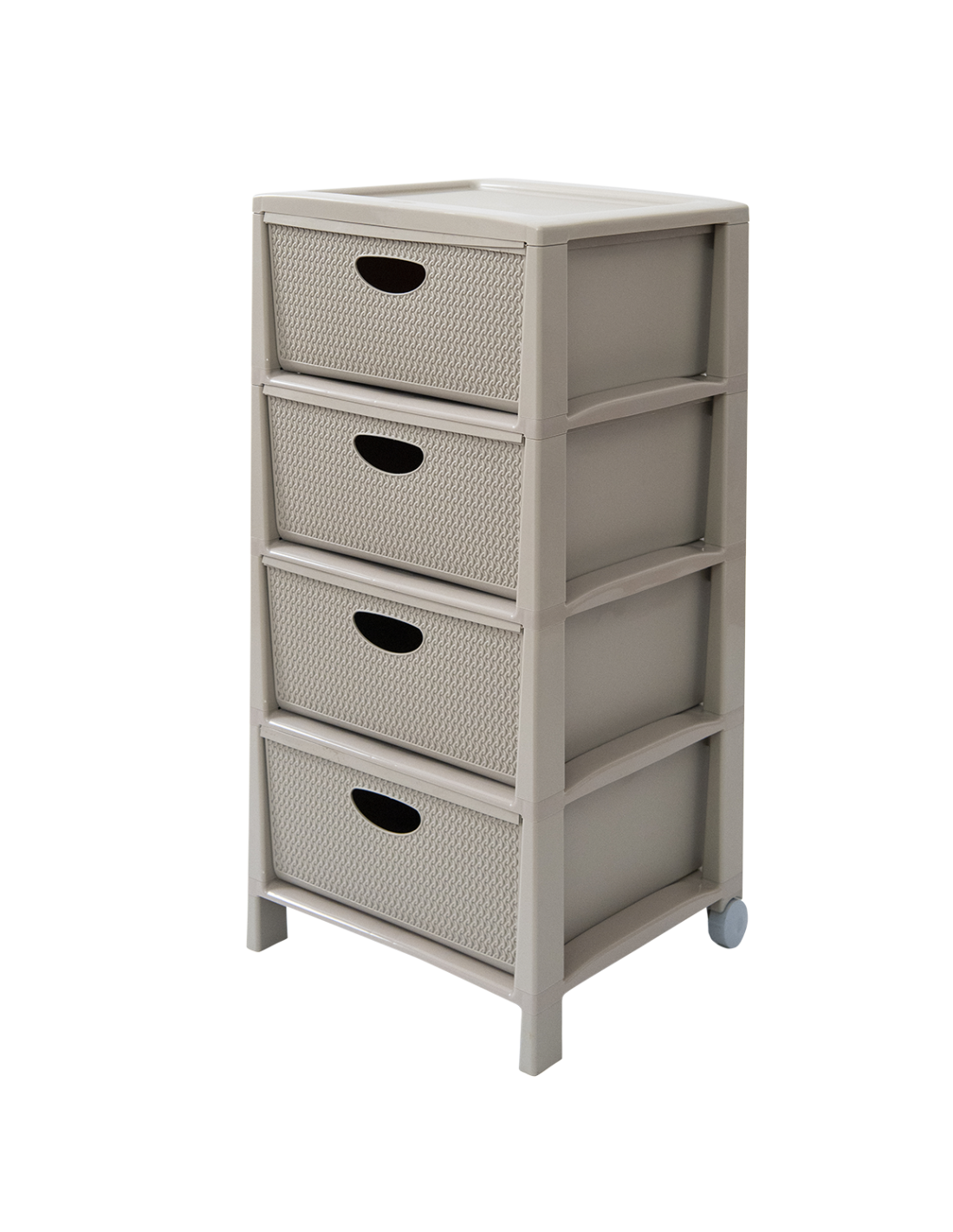 CASSETTIERE: vendita online Cassettiera, Belli e Forti, 39,5x38x82 cm, 4 cassetti intreccio, bianco e tortora, cassettiera po...