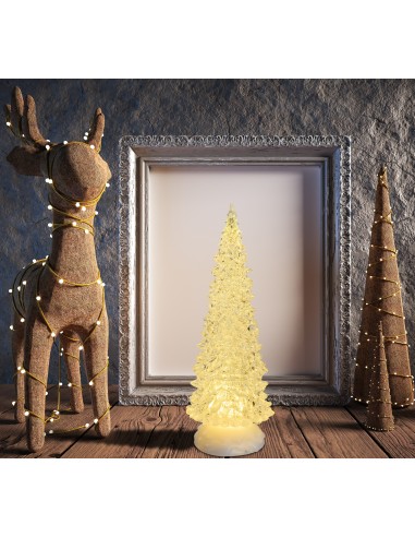 LUCI DI NATALE: vendita online Albero Acrilico Glitter LED Ice 32cm, Effetto Ghiaccio Scintillante con RGB in offerta