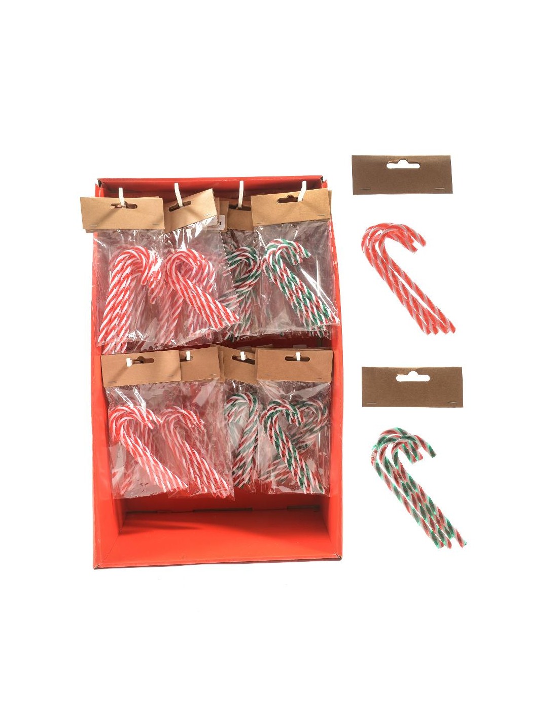 SFERE E PENDAGLI: vendita online Confezione di 4 Decorazioni Candy di Natale in Plastica 12CM - La Magia di Natale per la tua...