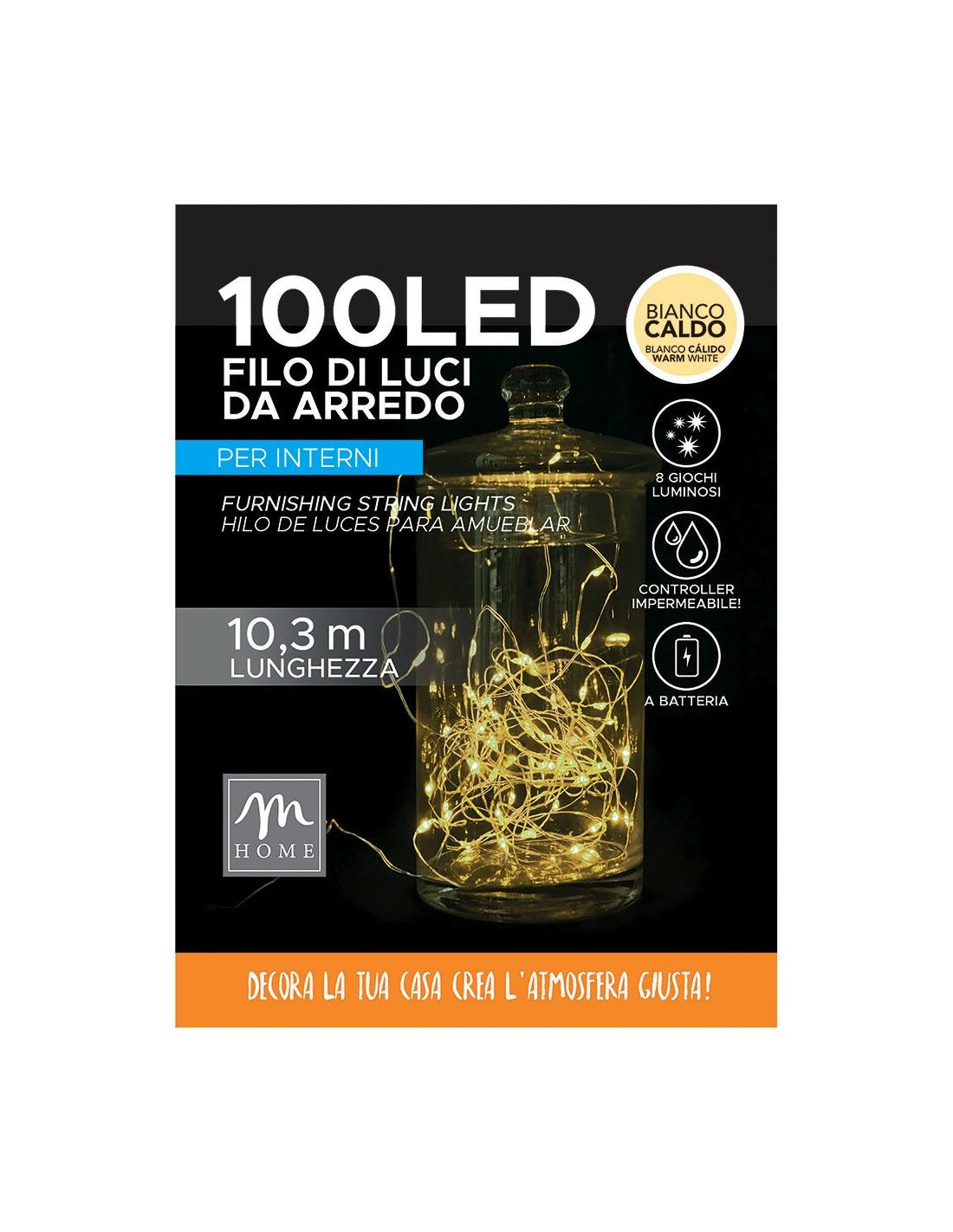 LUCI DI NATALE: vendita online Filo 100 LED Colore Bianco Caldo di Natale - La Magia di Natale a casa tua in offerta