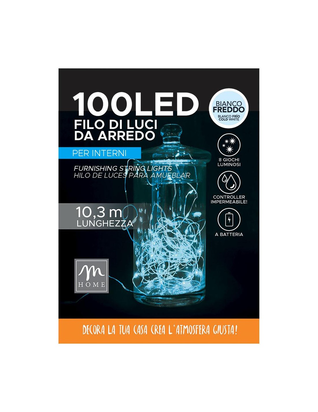 LUCI DI NATALE: vendita online Filo 100 LED Colore Bianco Freddo di Natale - La Magia di Natale a casa tua in offerta