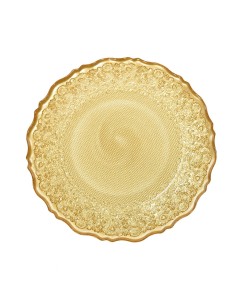 PIATTO 67060 VETRO CAMPIGLIO ORO 21CM