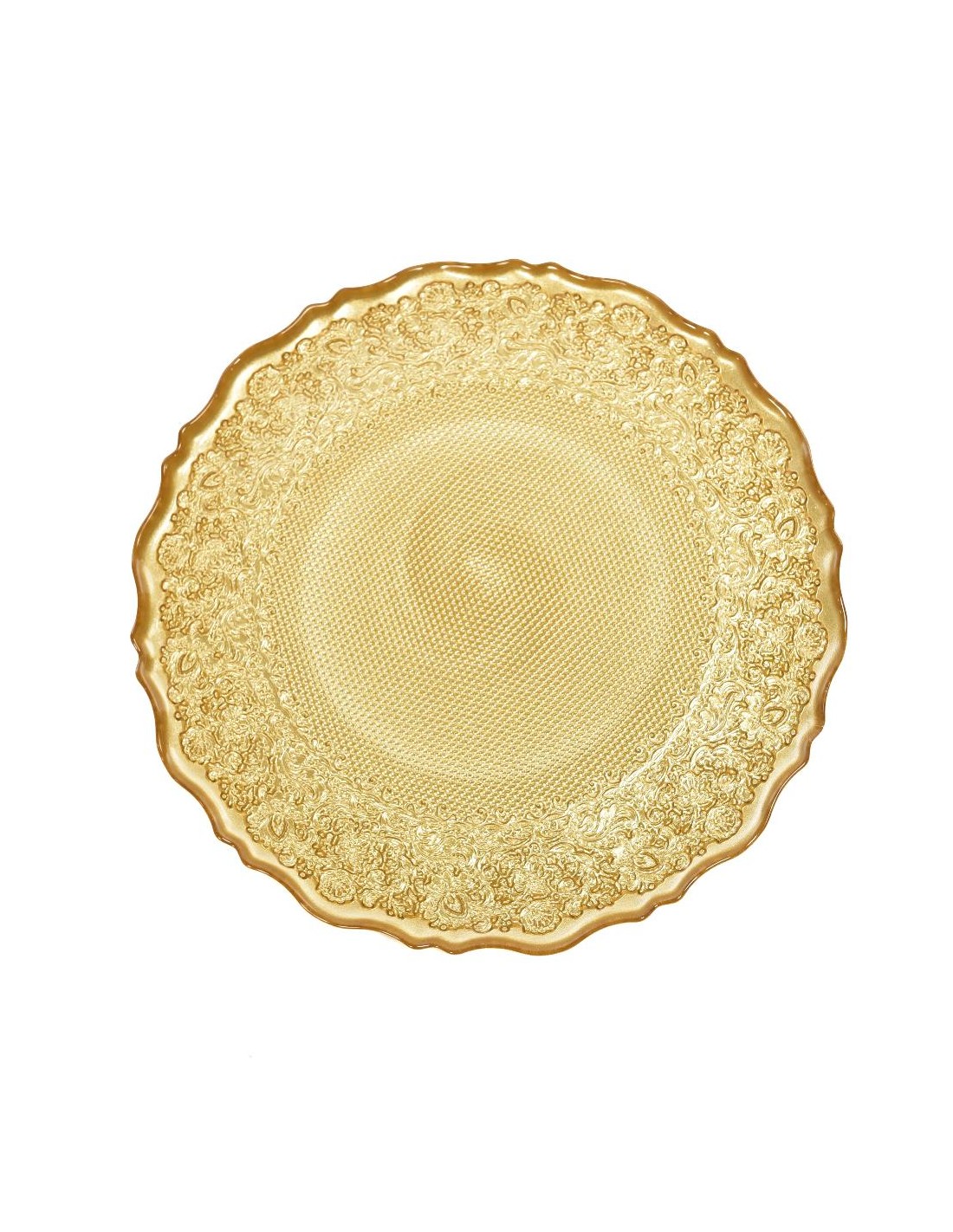 PIATTO 67060 VETRO CAMPIGLIO ORO 21CM