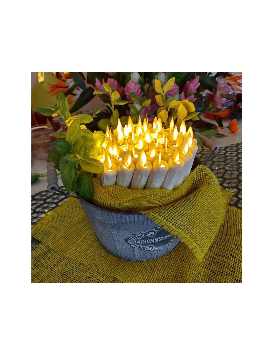 Set 2 Candele Moving Flame Ø2,3H23cm Avorio | Shop in Casa