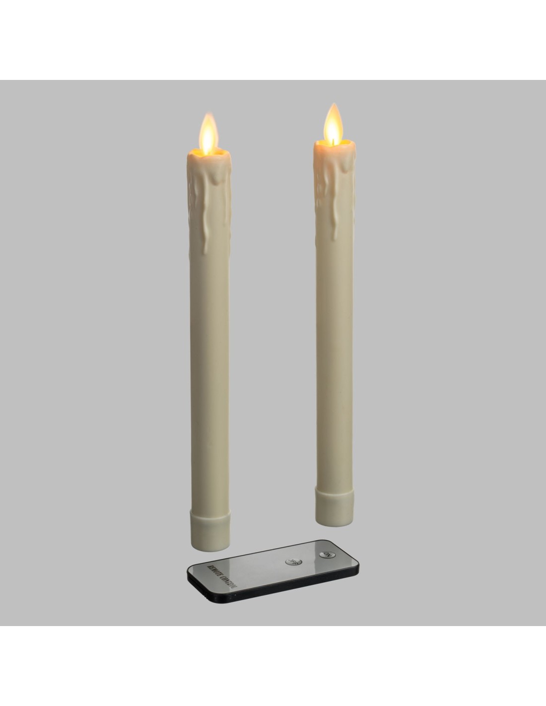 Set 2 Candele Moving Flame Ø2,3H23cm Avorio | Shop in Casa