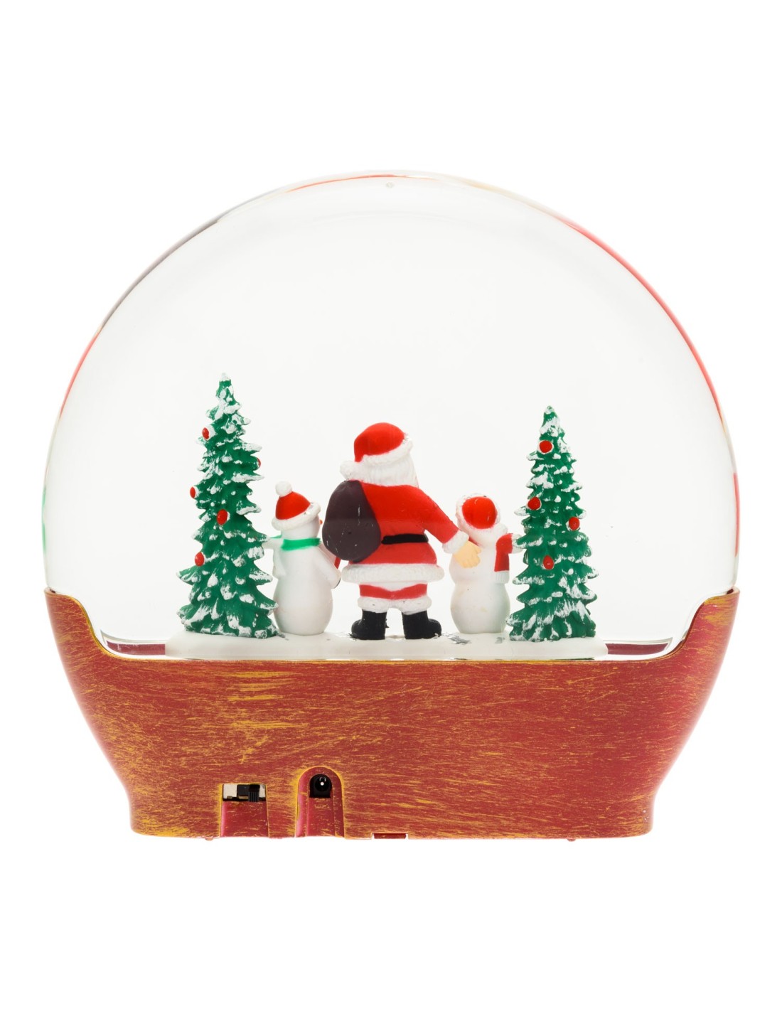 Decorazione Vetro Paesaggio Babbo Natale GLITTER LED h19cm | Shop in Casa