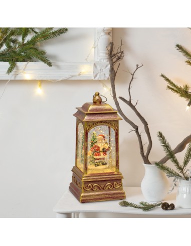 Lanterna GLITTER LED H20,5cm Rosso Antico | Shop in Casa