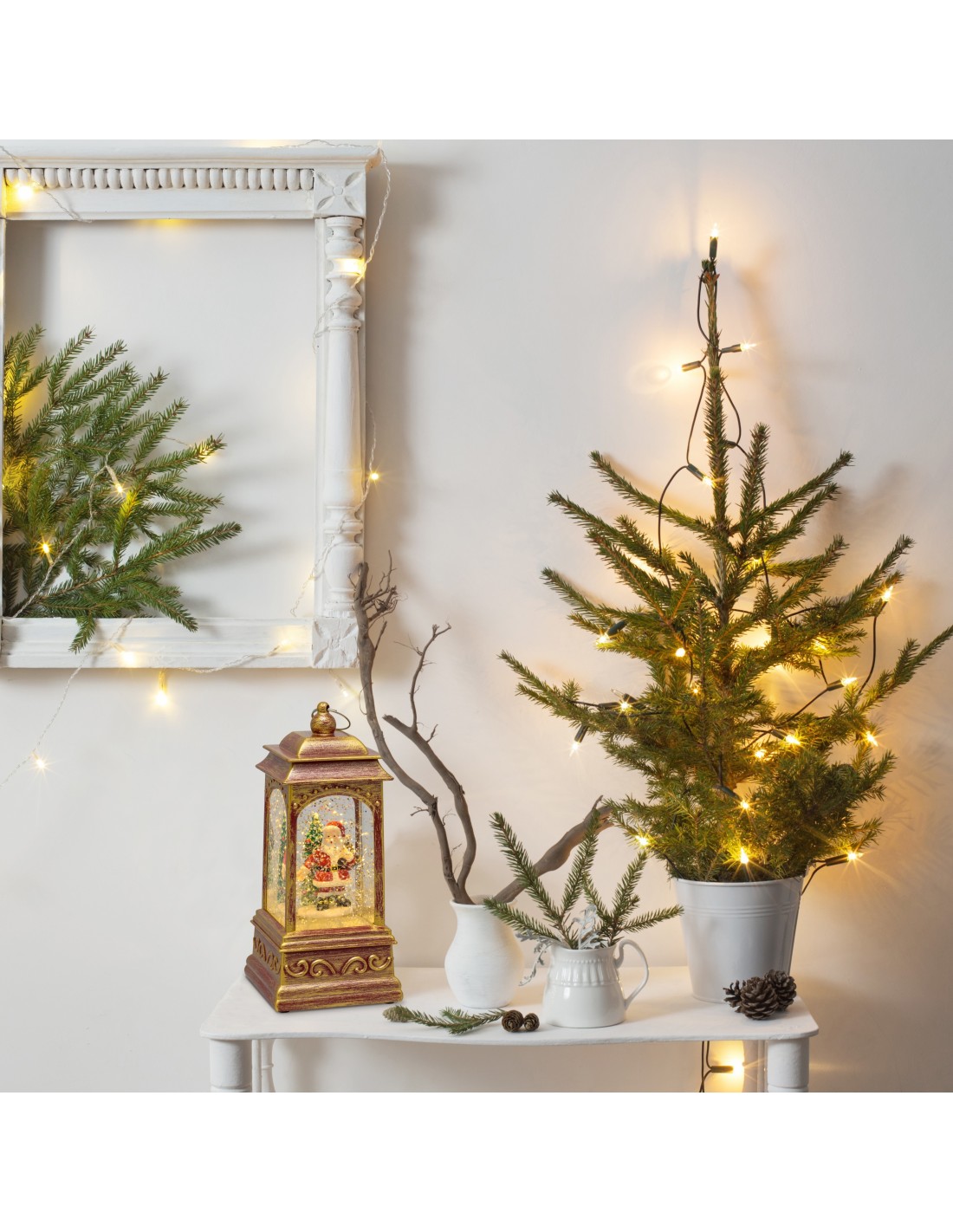 Lanterna GLITTER LED H20,5cm Rosso Antico | Shop in Casa