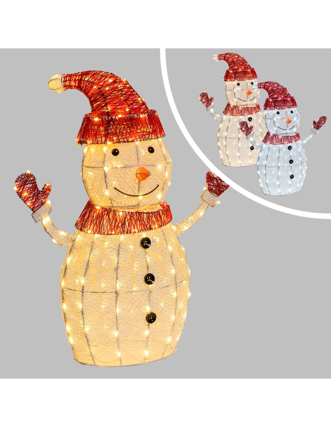 Pupazzo di Neve 3D H75cm Dual LED WW+W | Shop in Casa
