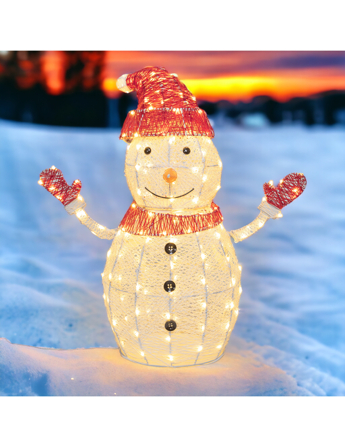 Pupazzo di Neve 3D H75cm Dual LED WW+W | Shop in Casa