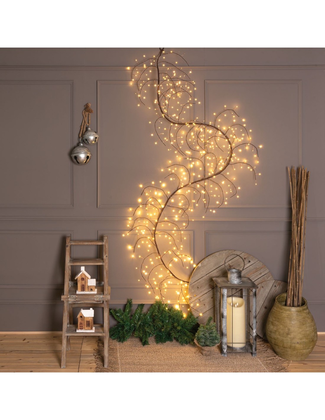 LUCI DI NATALE: vendita online Ramo di Natale Climber Marrone: La Magia di Natale con 504 MicroLED in offerta