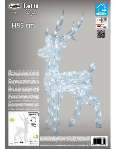 Renna 3D H85cm 120 LED Soft | Shop in Casa