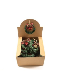 SFERE E PENDAGLI: vendita online Pendente Ghirlanda con Campanella 10X10CM Assortito - Decorazioni Natalizie Eleganti in offerta