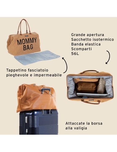 PRIMA INFANZIA: vendita online Borsa Mommy Bag CHILDHOME in Teddy Brown in offerta