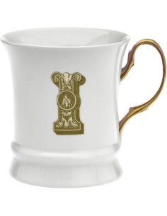 TAZZE CAFFE' E LATTE: vendita online Tazzina in Porcellana 80 ml Moka Gold Lettera I by Livellara in offerta