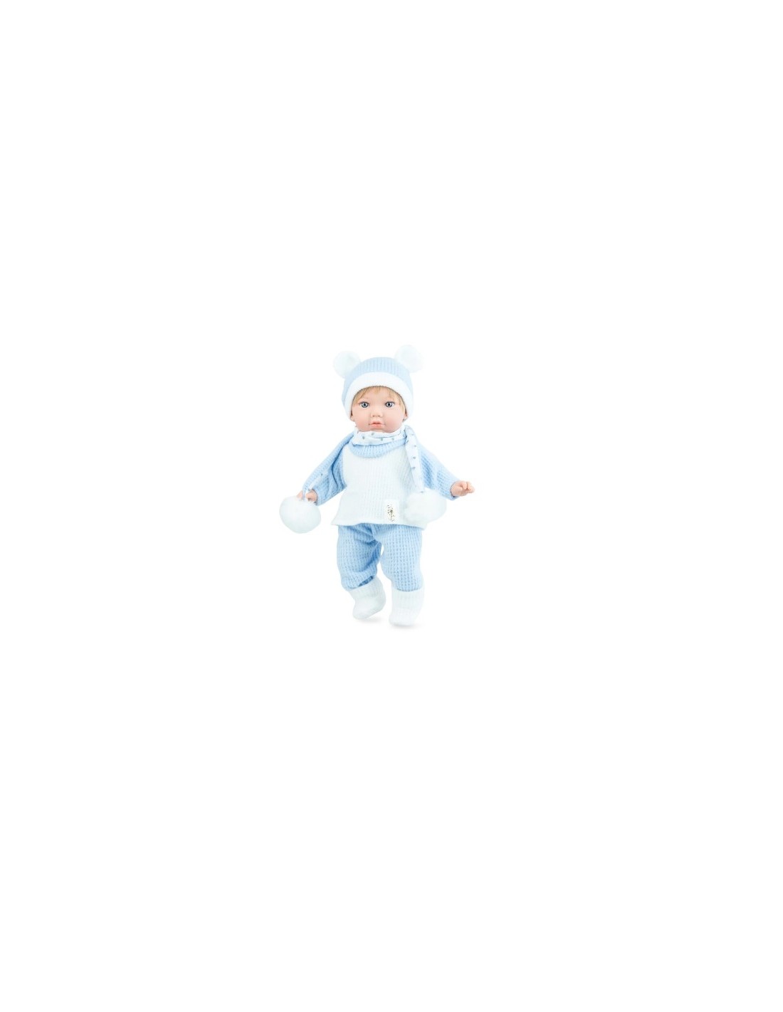 REBORN BAMBOLA 791 TEO VESTITO BIANCO/AZZURRO