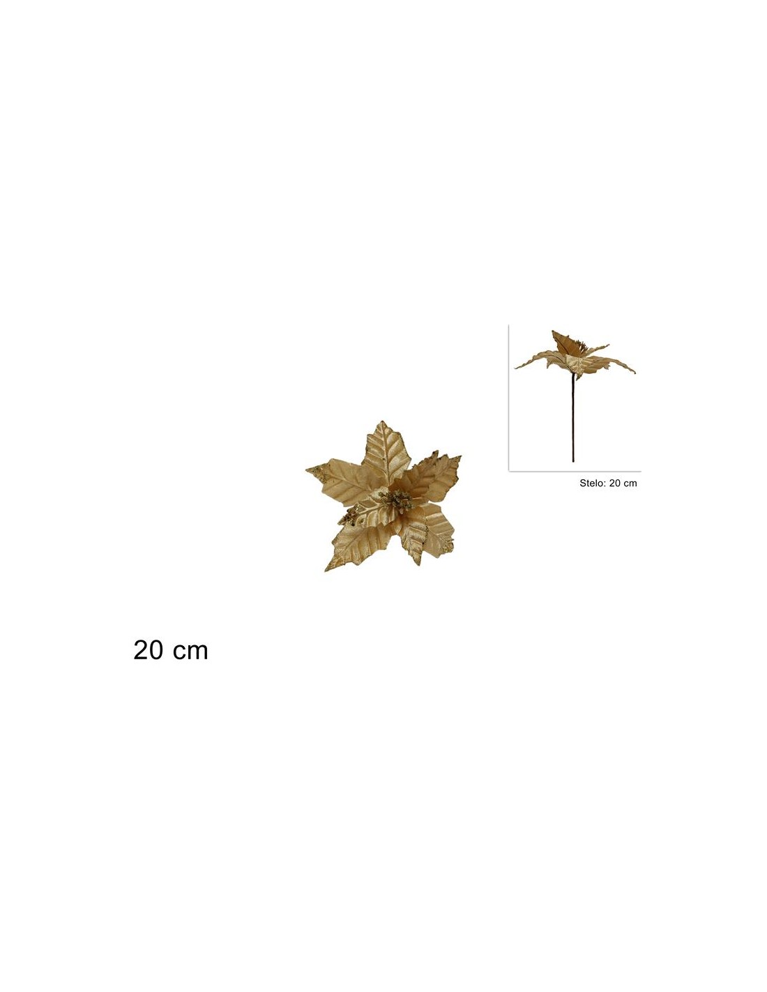 STELO 204468 FIORE NATALIZIO 20CM ORO