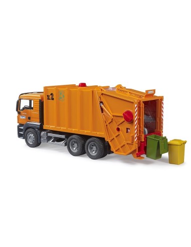 GIOCHI BOY: vendita online Camion Spazzatura MAN Bruder, Modello Scala 1:16, Arancione, Gioco Robusto e Realistico in offerta