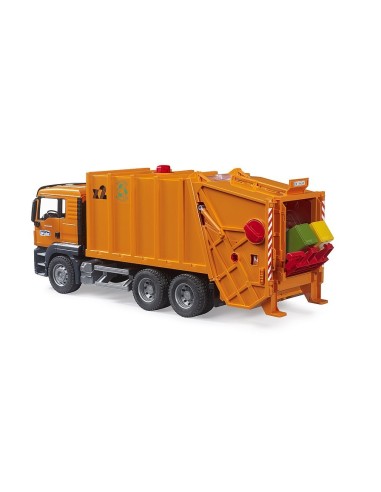GIOCHI BOY: vendita online Camion Spazzatura MAN Bruder, Modello Scala 1:16, Arancione, Gioco Robusto e Realistico in offerta