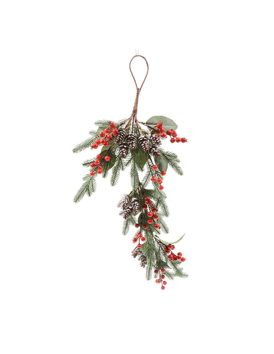 SFERE E PENDAGLI: vendita online Pendente Natalizio 36x75cm con Bacche - La Magia di Natale a casa tua in offerta