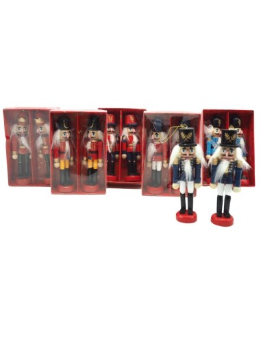 OGGETTISTICA NATALE: vendita online Set 2 Soldati Schiaccianoci 12cm Assortiti Mod. 32308, Decorazioni Natalizie Classiche da...