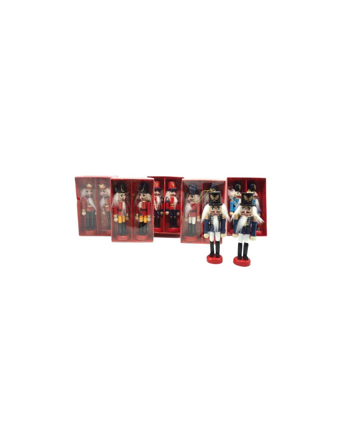 OGGETTISTICA NATALE: vendita online Set 2 Soldati Schiaccianoci 12cm Assortiti Mod. 32308, Decorazioni Natalizie Classiche da...