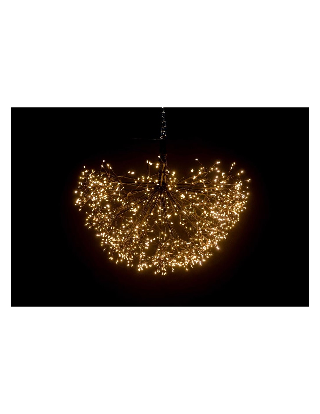 LUCI DI NATALE: vendita online Sfera Microled Nera D100 cm 3750 LED Bianco Caldo di Natale - La Magia di Natale a casa tua in...